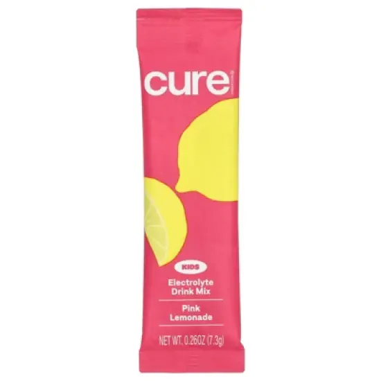 Cure Hydration Kids, Electrolyte Drink Mix, Pink Lemonade, 6 Packets, 0.26 oz (7.3 g) Each image {2}