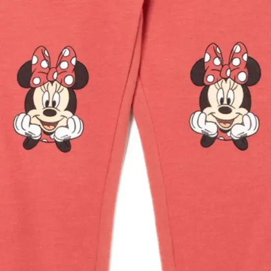 Disney Minnie Mouse Girls Fleece 2 Pack Jogger Pants Little Kid to Big Kid image {5}