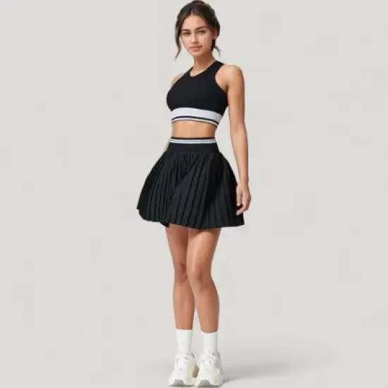 Anna-Kaci Active Women's Pleated Tennis Skirt with Built-In Shorts and Side Pocket for Sporty Style and Functional Movement image {5}