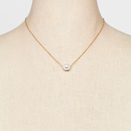 Pearl Pendant Necklace - A New Day&trade; Gold image {1}