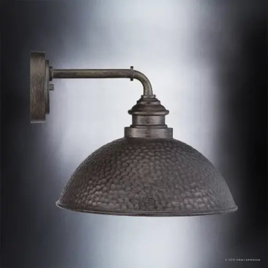 Urban Ambiance Luxury Hammered Outdoor Wall Light,  10-3/8" x 12",  Aged Pewter Finish, UHP1178 image {3}