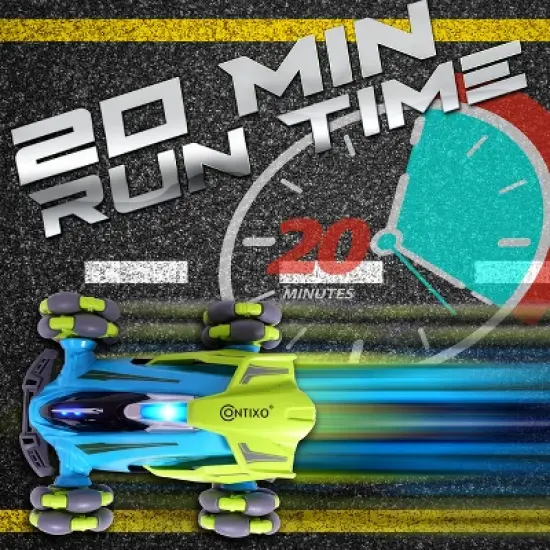 Contixo SC4 RC Car with 360&deg; Rotating, Blue Smoke, One-Key Demonstration, Realistic Sounds & Lights, with 360&deg; Rotating, Blue Smoke image {7}