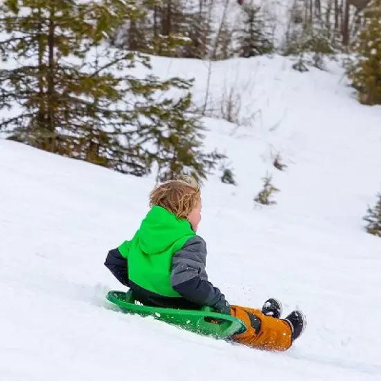 Lucky Bums Circular Classic Saucer Snow Sled with Built In Handles for Downhill Winter Sledding, 25 Inch Diameter, Up to 150 Pounds, Green image {3}