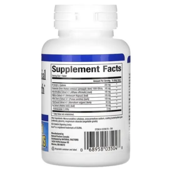 Natural Factors Lung, Bronchial & Sinus Health, 45 Tablets image {1}