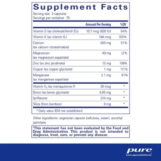 Pure Encapsulations +Cal+ with Ipriflavon - Mineral, Vitamin, and Herbal Supplement to Promote Skeletal Strength image {1}