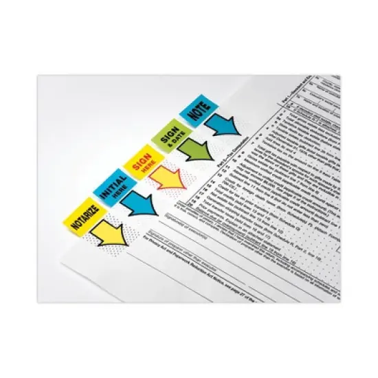 Post-it Flags Arrow Message 1" Page Flags, "Initial Here", Blue, 50 Flags Dispensers/2 Dispensers/Pack image {6}