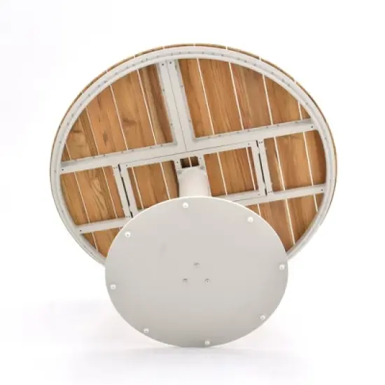 Decksplore 5 Piece Patio Dining Table Set Dining Furniture ALU Small Round Outdoor Table and 4 Chairs with cushion for Kitchen image {7}