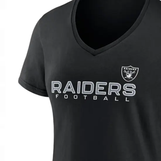 NFL Las Vegas Raiders Women's Short Sleeve V-Neck Plus Size T-Shirt image {2}