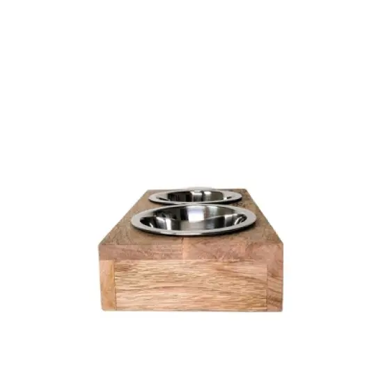 American Pet Supplies Eco-Friendly Elevated Dog Wood Feeder  image {2}