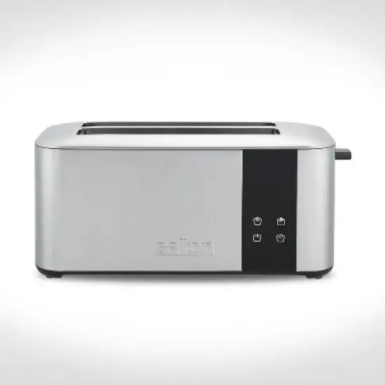 Salton Stainless Steel Countdown Long Slot Toaster 4 Slice with Extra Wide 1.5" slots for Bagels, Waffles, Artisan Specialty Breads, 6 Shade Settings image {7}