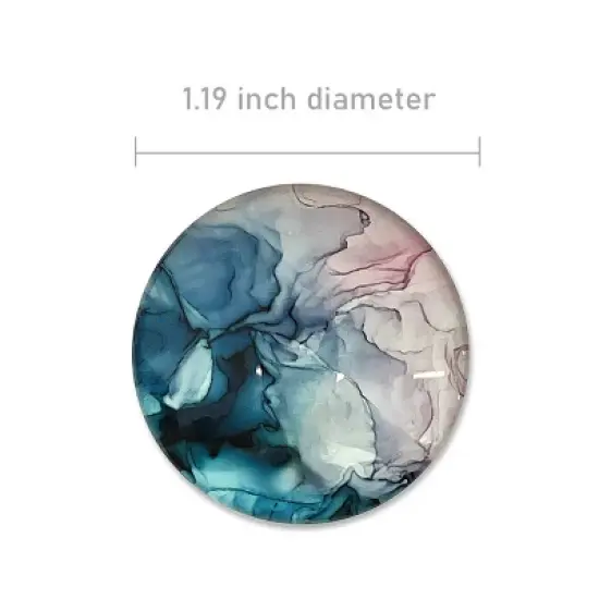 Wrapables Crystal Glass Magnets, Refrigerator Magnets for Office Whiteboards, Cabinets, Lockers (Set of 12), Marble Rock image {1}