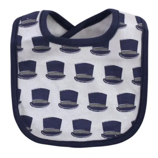 Hudson Baby Infant Cotton Bib and Sock Set 8pk, Little Man, One Size image {2}