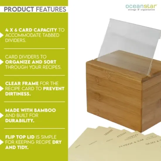 Oceanstar  Recipe Box with Divider image {11}
