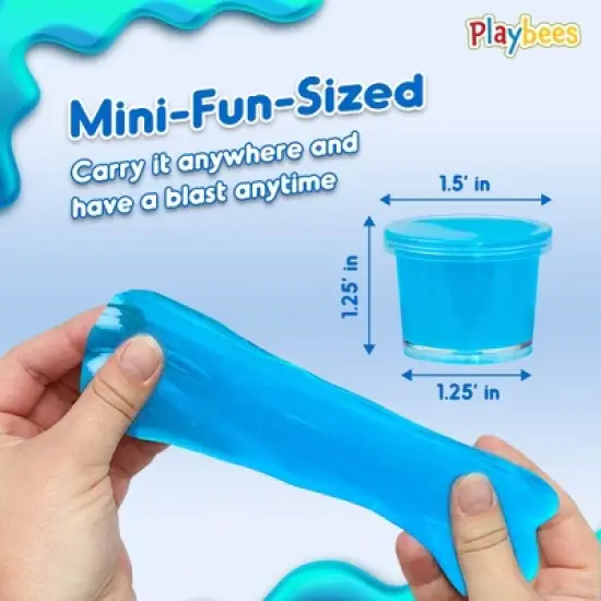 Playbees Mini Glow in The Dark Slime - 48 Pack image {6}