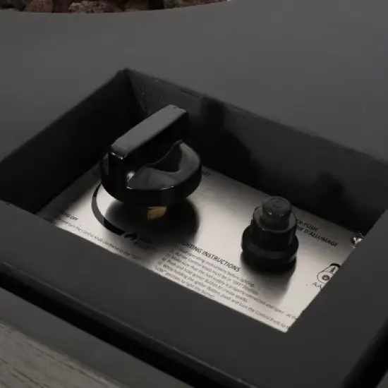 40,000 BTU Square Outdoor Fire Pit with WPC Base and Lightweight Concrete Top image {7}