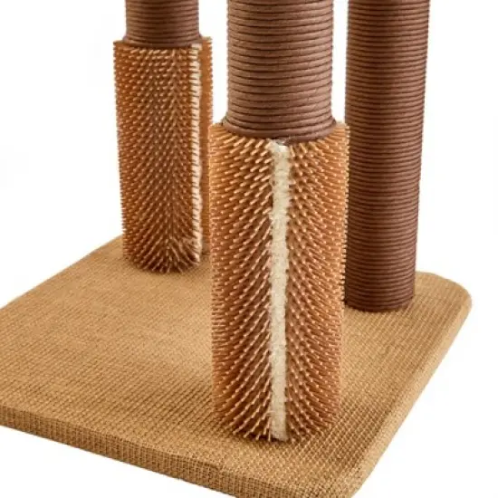 Two by Two Lansing - Beige Scratching Post Cat Furniture - 39.6 in. Tall image {14}