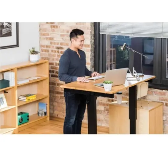 Stand Up Desk Store Crank Adjustable Height Rolling Standing Desk image {3}