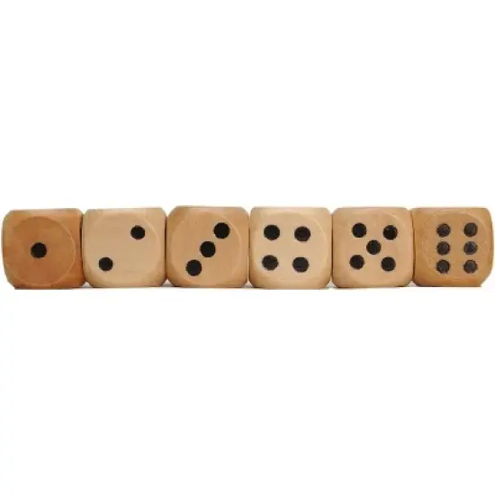 WE Games Wooden Dice with Rounded Corners - 100 Bulk Pack image {2}