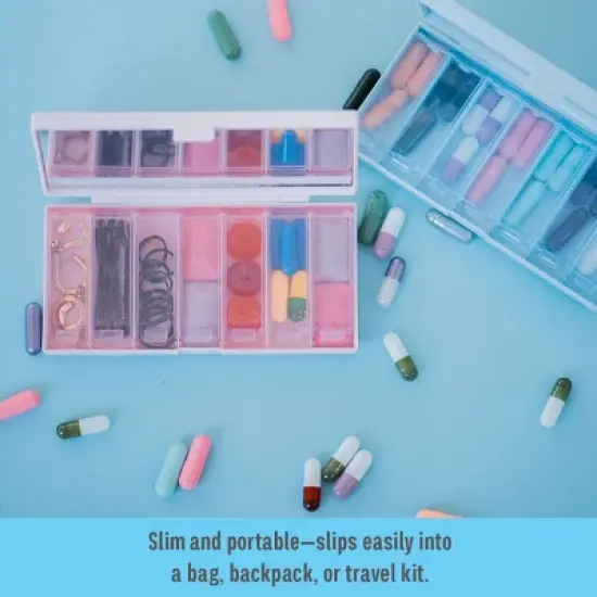 Equadose Mirrored Travel Pill Case image {6}