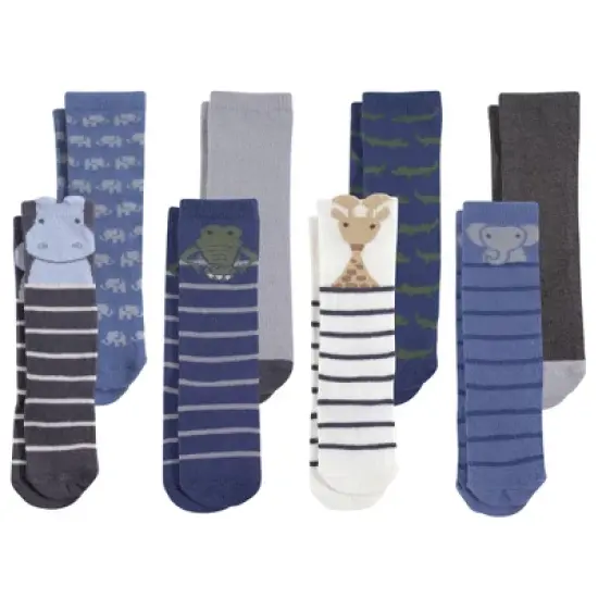 Hudson Baby Infant Boy Cotton Rich Knee-High Socks, Safari Boy image {2}
