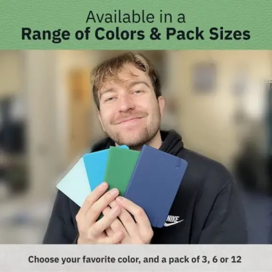 Simply Genius A6 Pocket Size Mini Notebooks with Hardcover, 124 pages (3.7" x 5.7") with Inner Pocket (Black, 3 Pack) image {5}