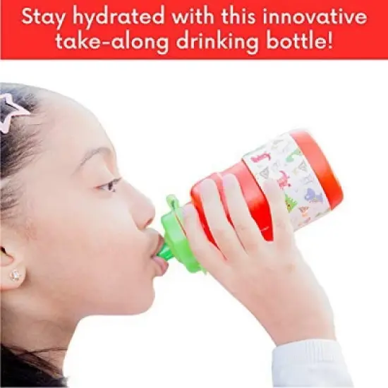 Kids&rsquo; Bike-Mounted Water Bottle with Universal Quick-Release Holder &ndash; BPA-Free Flask for Bicycles, Scooter & Stroller Use &ndash; Easy Clamp-On image {1}