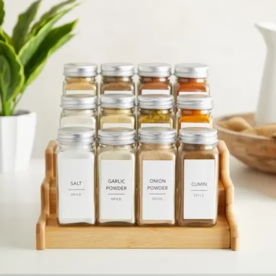 Talented Kitchen 140 Spice Labels Stickers, Preprinted White Minimalist Spice Jar Labels for Herbs Seasonings, Kitchen Spice Rack Pantry Organization image {3}