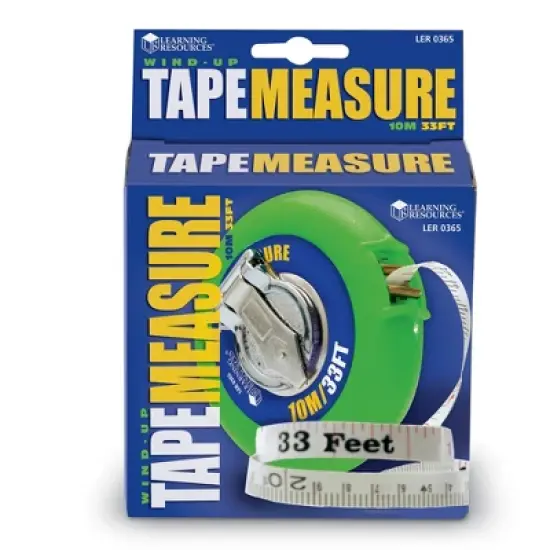 Learning Resources Wind-Up Tape Math Skills Easy Wind-Up Tape Measure Construction Play Ages 5plus: Plastic Teaching Aid for Kindergarten image {3}