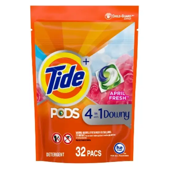 Tide Pods Laundry Detergent Pacs - Downy April Fresh image {9}