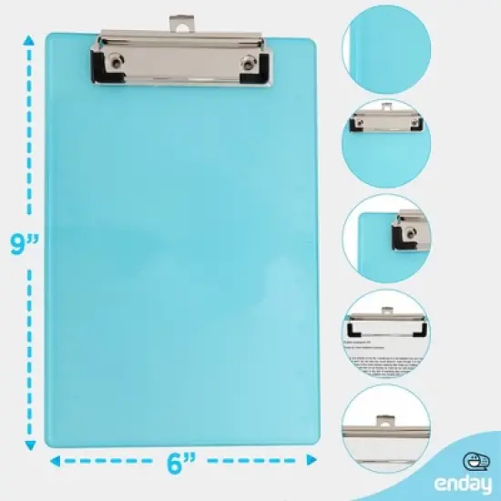 Enday Memo Size Plastic Clipboard image {2}