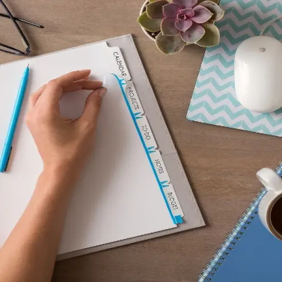 Avery Print & Apply Clear Label Dividers w/White Tabs Copiers 5-Tab Letter 5 Sets 11421 image {6}