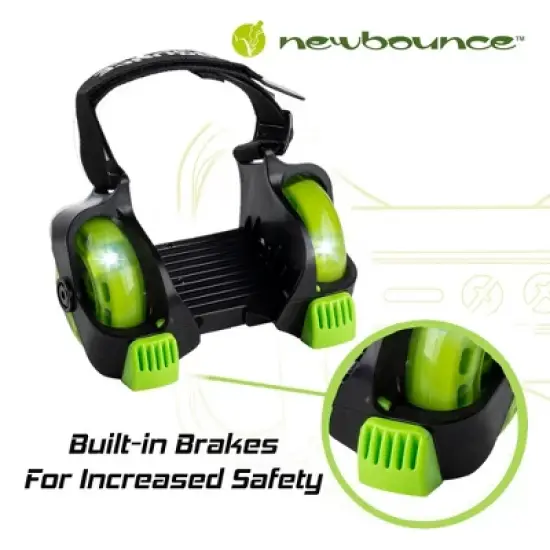 New Bounce Heel Wheel Skates with Flashing Heel Lights - Jett Wheelies for Shoes - One size image {1}