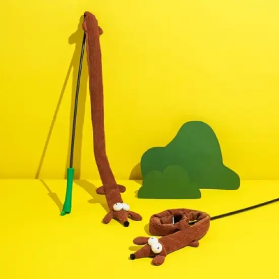 zeze Dachshund Cat Teaser Wand-Brown image {2}