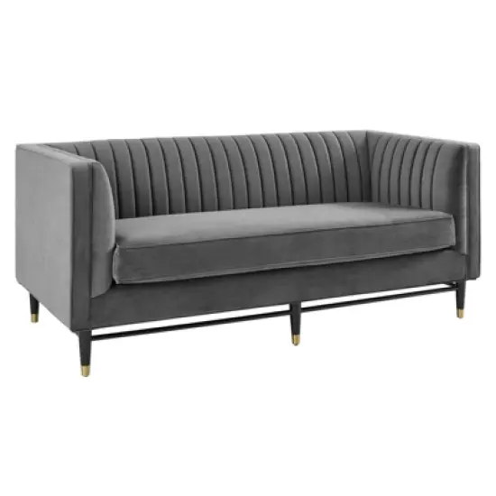 Devote Channel Tufted Performance Velvet Loveseat - Modway image {9}