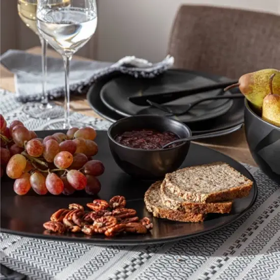 over&back Coupe Hand-Finished Stoneware Oval Serving Platter Semi-Matte image {5}