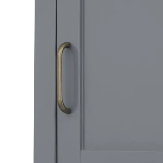 Mercer Mid Century Modern Wooden Linen Tower Cabinet Gray - Elegant Home Fashions image {5}