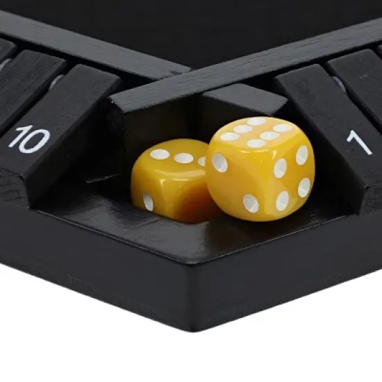 Pacific Shore Games 6 Player 14 in. Shut The Box Board Game, Wood image {2}