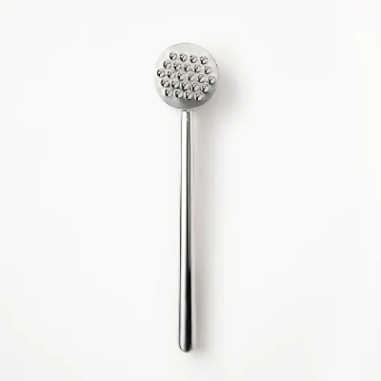 Stainless Steel Meat Tenderizer Silver - Figmint&trade;: Dishwasher-Safe Mallet, 9.5" Height, 2" Width, 0.7 lbs image {3}