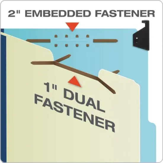 Pendaflex Hanging Classification Folders with Dividers, Legal Size, 2 Dividers, 2/5-Cut Exterior Tabs, Blue image {4}