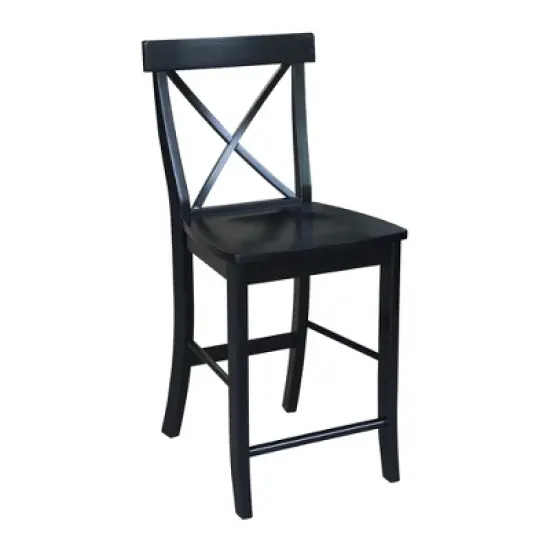 24" Martha X Back Counter Height Barstool - International Concepts image {2}
