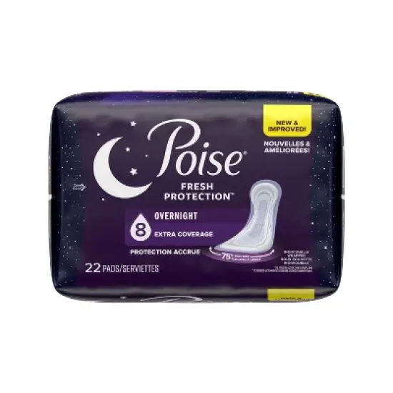 Poise Overnight Postpartum Incontinence Bladder Control Pads for Women - Ultimate Absorbency image {14}