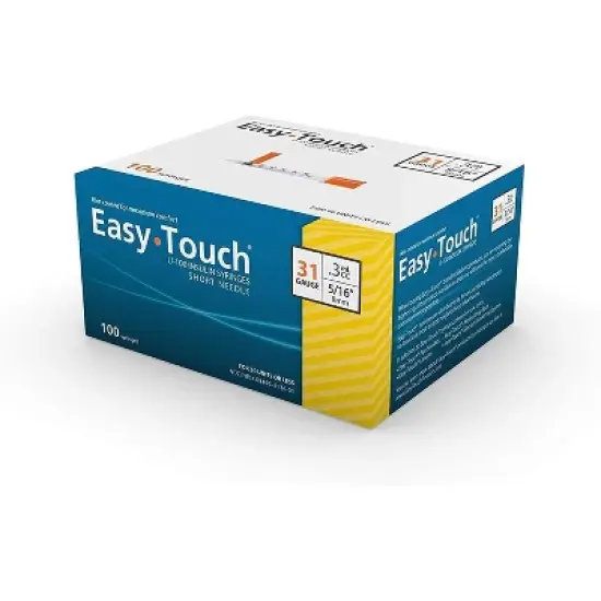 Easy Touch Insulin Syringes Short Needle 31 Gauge 0.3mL 8mm, 100 Ct image {5}