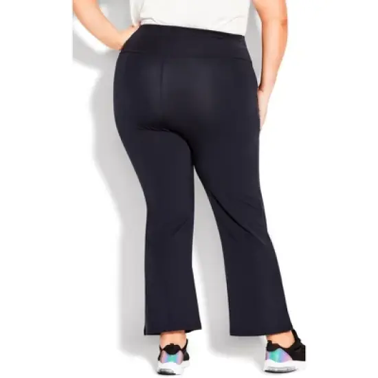 Women's Plus Size Pima Bootleg Legging Navy - tall | AVENUE image {1}