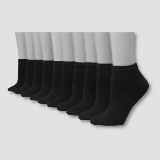 Hanes Women's Extended Size 10pk Low Cut Socks - 8-12 image {4}