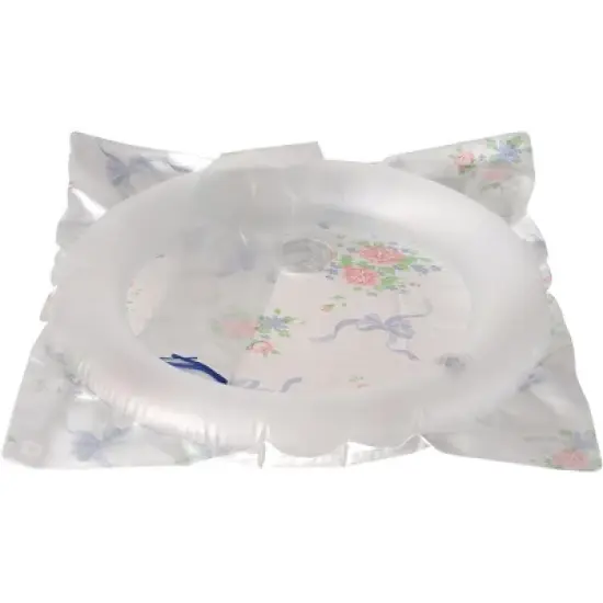 Lumex Inflatable Shampoo Basin 22.5 X 23.5 Inch Plastic Clear / Floral 1 Each 5358 image {1}