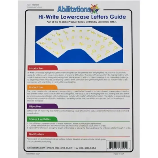 Abilitations Hi-Write Alphabet Paper, Lowercase, 100 Sheets image {2}