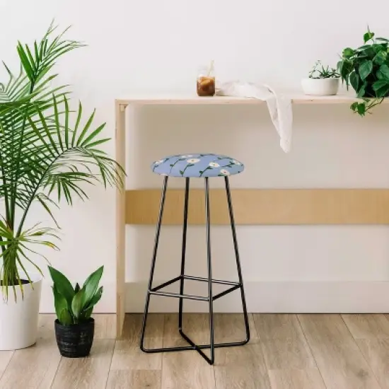 Reves et Histoires Cute Little Flowers Barstool - Deny Designs image {1}
