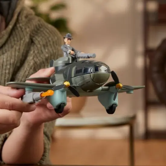 Hasbro Indiana Jones Worlds of Adventure Doctor J&uuml;rgen Voller Action Figure with Plane image {9}