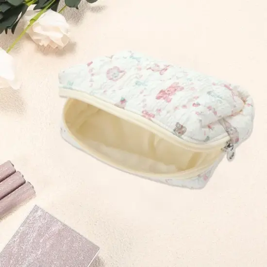 Unique Bargains Lace Cake Makeup Bag Pink 1 Pc image {2}