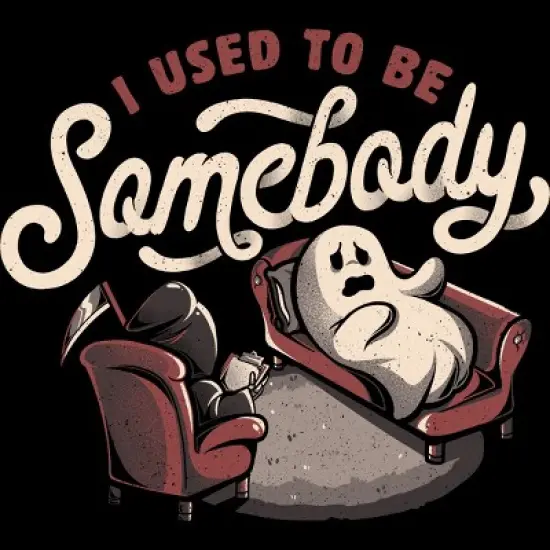 Boy's Design By Humans I Used to Be Somebody - Funny Halloween Spooky Ghost Gift By EduEly T-Shirt image {1}